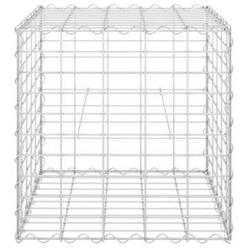 Strat înălțat cub gabion, 50 x 50 x 50 cm, sârmă de oțel - Img 3