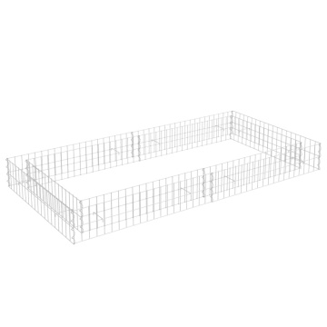 Strat înălțat de gabion, 200x100x20 cm, oțel galvanizat - Img 2