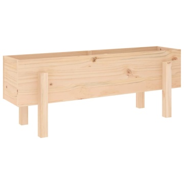 Strat înălțat de grădină, 101x30x38 cm, lemn masiv de pin - Img 2