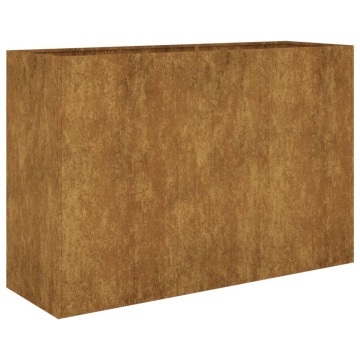 Strat înălțat de grădină, 120x40x80 cm, oțel corten - Img 2