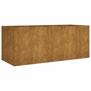 Strat înălțat de grădină, 200x80x80 cm, oțel corten - Img 2