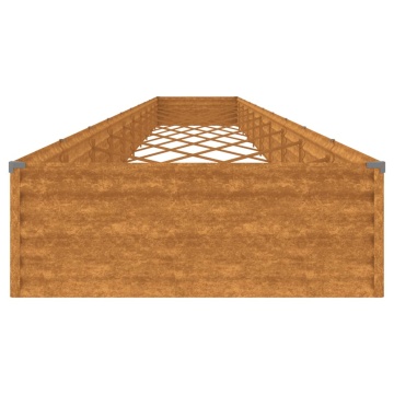 Strat înălțat de grădină, 960x100x36 cm, oțel corten - Img 7