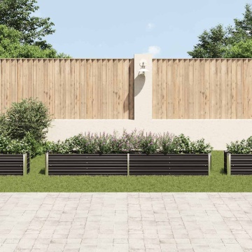 Strat înălțat de grădină antracit 320x40x45 cm oțel galvanizat - Img 3