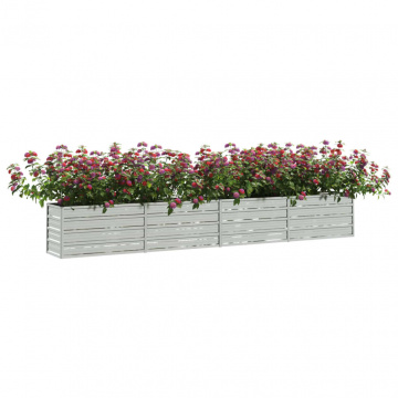 Strat înălțat de grădină argintiu 320x40x45 cm oțel galvanizat - Img 3