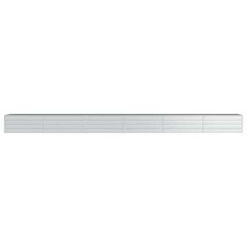 Strat înălțat de grădină argintiu 600x80x45 cm oțel galvanizat - Img 4