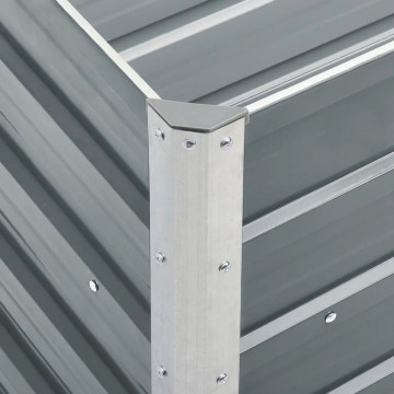 Strat înălțat de grădină gri 240 x 40 x 45 cm oțel galvanizat - Img 4