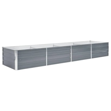 Strat înălțat de grădină, gri, 320 x 80 x 45 cm oțel galvanizat - Img 2