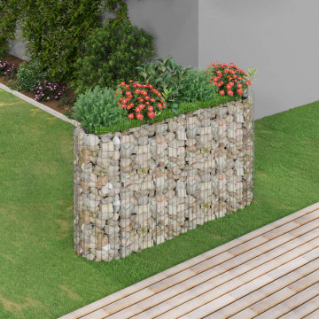 Strat înălțat gabion, 190x50x100 cm, fier galvanizat - Img 1