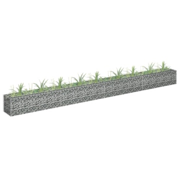 Strat înălțat gabion, 360 x 30 x 30 cm, oțel inoxidabil - Img 1