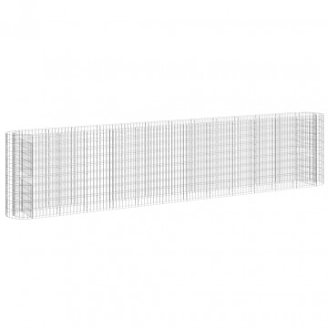 Strat înălțat gabion, 470x50x100 cm, fier galvanizat - Img 2