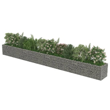 Strat înălțat gabion, 540 x 50 x 50 cm, oțel galvanizat - Img 4
