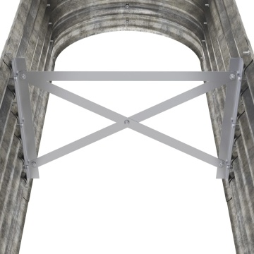 Strat înălțat grădină 152x40x36 cm oțel vopsit electrostatic - Img 6