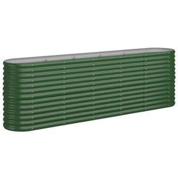 Strat înălțat grădină 224x40x68 cm oțel vopsit electrostatic - Img 2