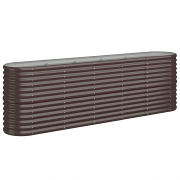 Strat înălțat grădină 224x40x68 cm oțel vopsit electrostatic - Img 2