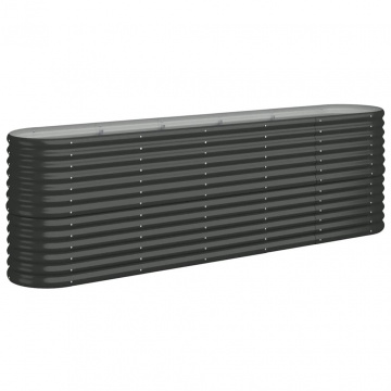 Strat înălțat grădină 224x40x68 cm oțel vopsit electrostatic - Img 2