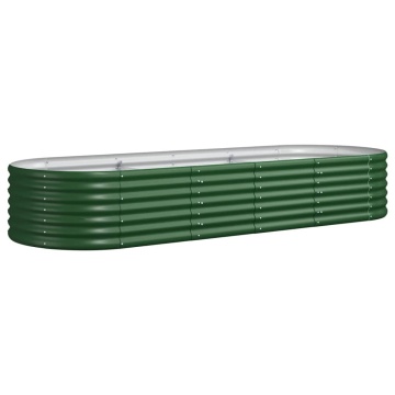 Strat înălțat grădină 224x80x36 cm oțel vopsit electrostatic - Img 2