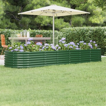 Strat înălțat grădină 296x80x36 cm oțel vopsit electrostatic - Img 1