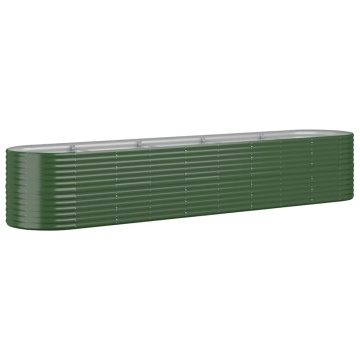 Strat înălțat grădină 368x80x68 cm oțel vopsit electrostatic - Img 2