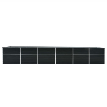 Strat înălțat grădină, antracit, 480x80x77 cm, oțel galvanizat - Img 3