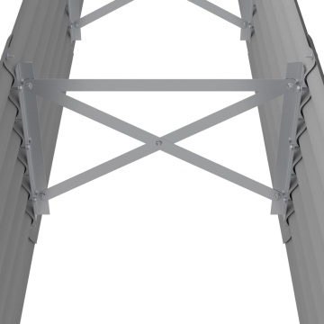 Strat înălțat grădină gri 224x40x36cm oțel vopsit electrostatic - Img 6
