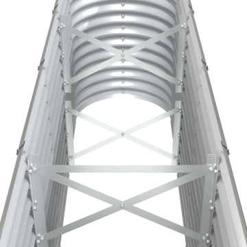 Strat înălțat grădină gri 332x40x68cm oțel vopsit electrostatic - Img 6