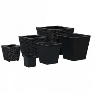 Straturi înălțate de grădină, 3 buc., negru, zambilă de apă - Img 2