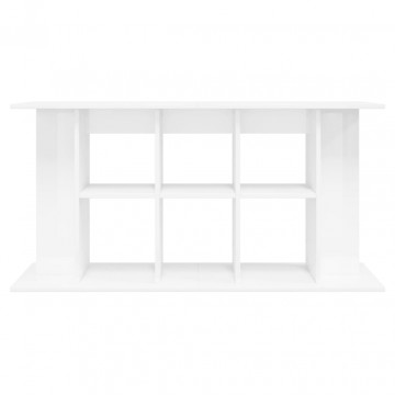 Suport acvariu, alb extralucios, 120x40x60 cm, lemn prelucrat - Img 4