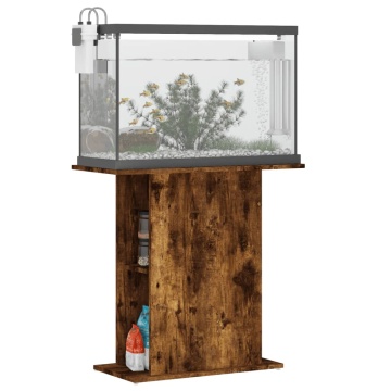 Suport acvariu, stejar afumat, 75x36x72,5 cm, lemn prelucrat - Img 3