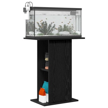 Suport acvariu Stejar negru 60,5x36x72,5 cm Lemn prelucrat - Img 4