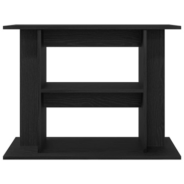 Suport acvariu Stejar negru 80x35x60 cm Lemn prelucrat - Img 8
