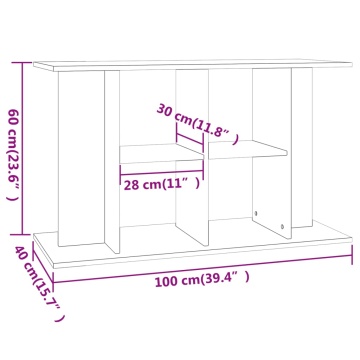 Suport acvariu, stejar sonoma, 100x40x60 cm, lemn prelucrat - Img 7