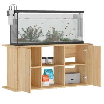 Suport acvariu, stejar sonoma, 121x41x58 cm, lemn prelucrat - Img 4