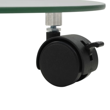 Suport cu role pentru plante, 2 buc., 28 cm, sticlă, rotund - Img 4