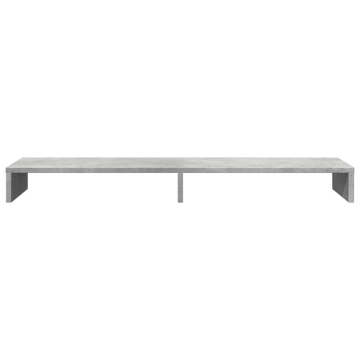 Suport de monitor, gri beton, 100x27x10 cm, lemn prelucrat - Img 4