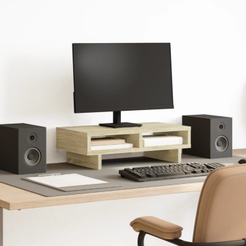 Suport de monitor, stejar sonoma, 50x27x15 cm, lemn prelucrat - Img 1
