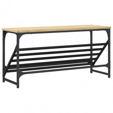 Suport de pantofi, stejar sonoma, 90x30x45 cm, lemn prelucrat - Img 5