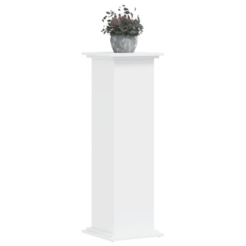 Suport de plante, alb, 33x33x100 cm, lemn prelucrat - Img 3