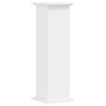 Suport de plante, alb, 33x33x100 cm, lemn prelucrat - Img 5