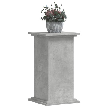 Suport de plante, gri beton, 33x33x60 cm, lemn prelucrat - Img 3