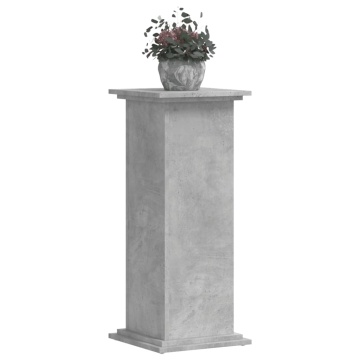 Suport de plante, gri beton, 33x33x80 cm, lemn prelucrat - Img 3