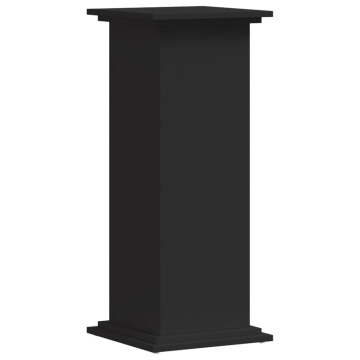 Suport de plante, negru, 33x33x80 cm, lemn prelucrat - Img 5