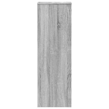 Suport de plante, sonoma gri, 33x33x100 cm, lemn prelucrat - Img 8