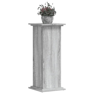 Suport de plante, sonoma gri, 33x33x80 cm, lemn prelucrat - Img 3