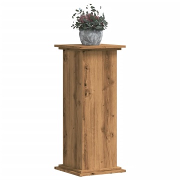 Suport de plante stejar artizanal, 33x33x80 cm, lemn prelucrat - Img 3