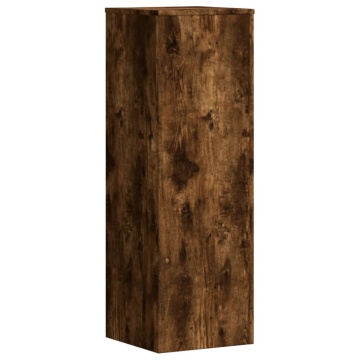 Suport de plante, stejar fumuriu, 33x33x100 cm, lemn prelucrat - Img 5