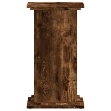 Suport de plante, stejar fumuriu, 33x33x60 cm, lemn prelucrat - Img 4