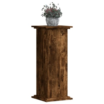 Suport de plante, stejar fumuriu, 33x33x80 cm, lemn prelucrat - Img 3