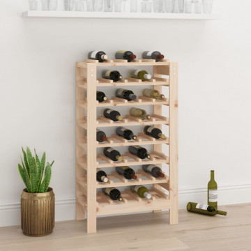 Suport de vinuri, 61,5x30x107,5 cm, lemn masiv de pin - Img 1
