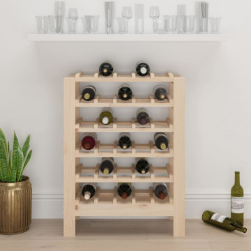 Suport de vinuri, 61,5x30x82 cm, lemn masiv de pin - Img 3