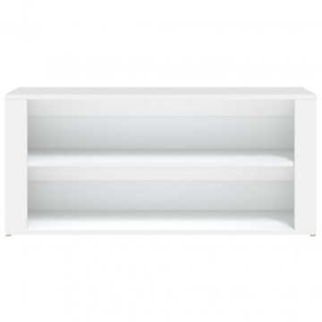 Suport pantofi, alb, 100x35x45 cm, lemn prelucrat - Img 8